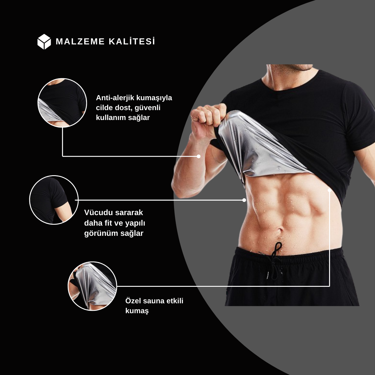 Terliyo Kısa Kollu Sauna T-Shirt