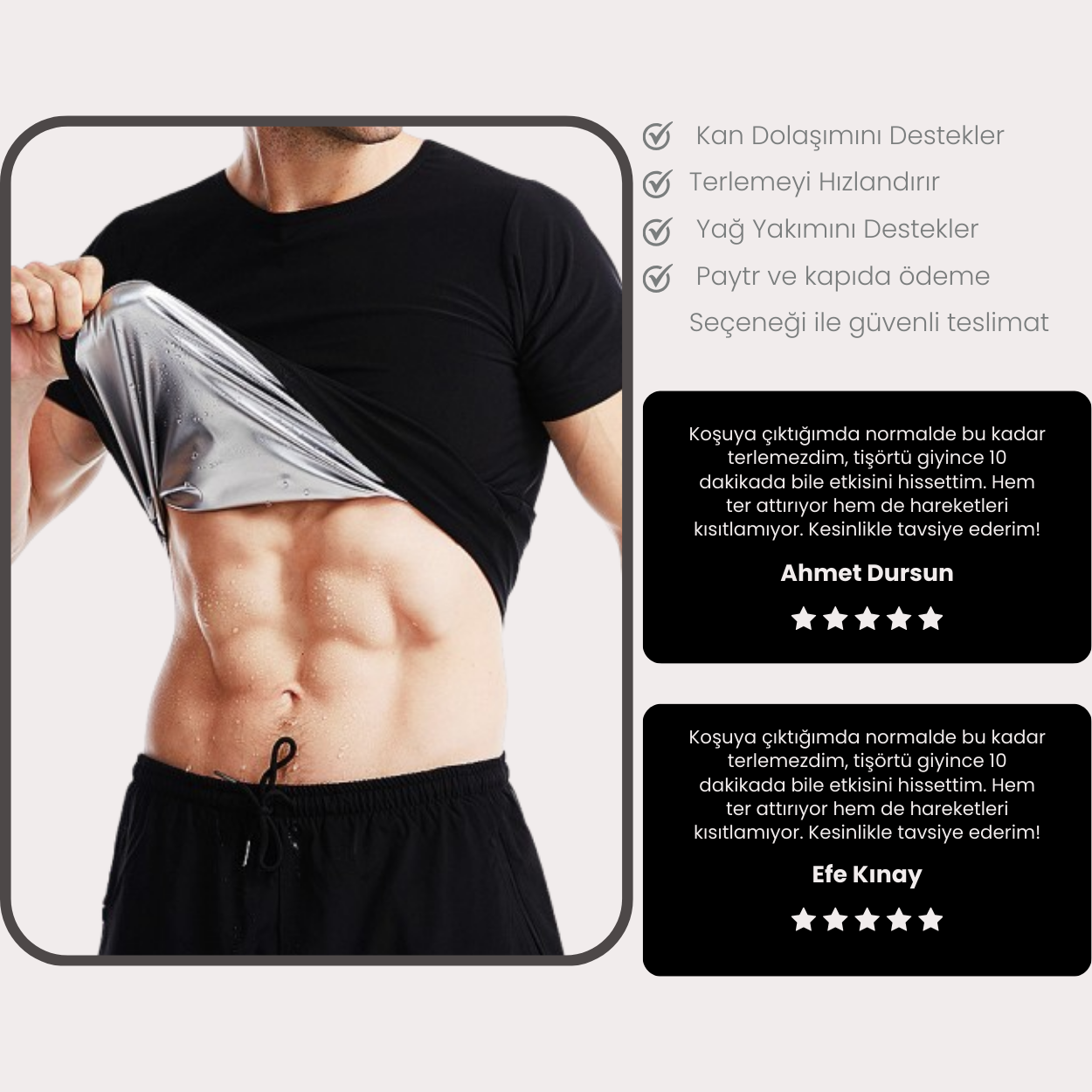 Terliyo® Kısa Kol Sauna T-Shirt