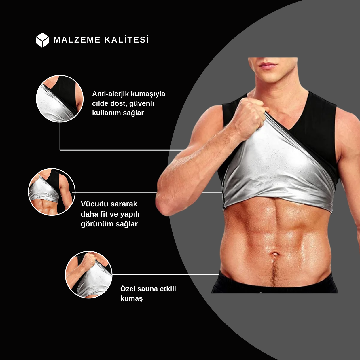 Terliyo® Sıfır Kol Sauna Shirt