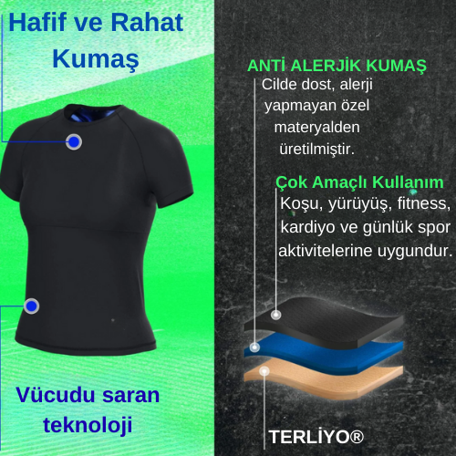 Terliyo Kısa Kollu Sauna T-Shirt