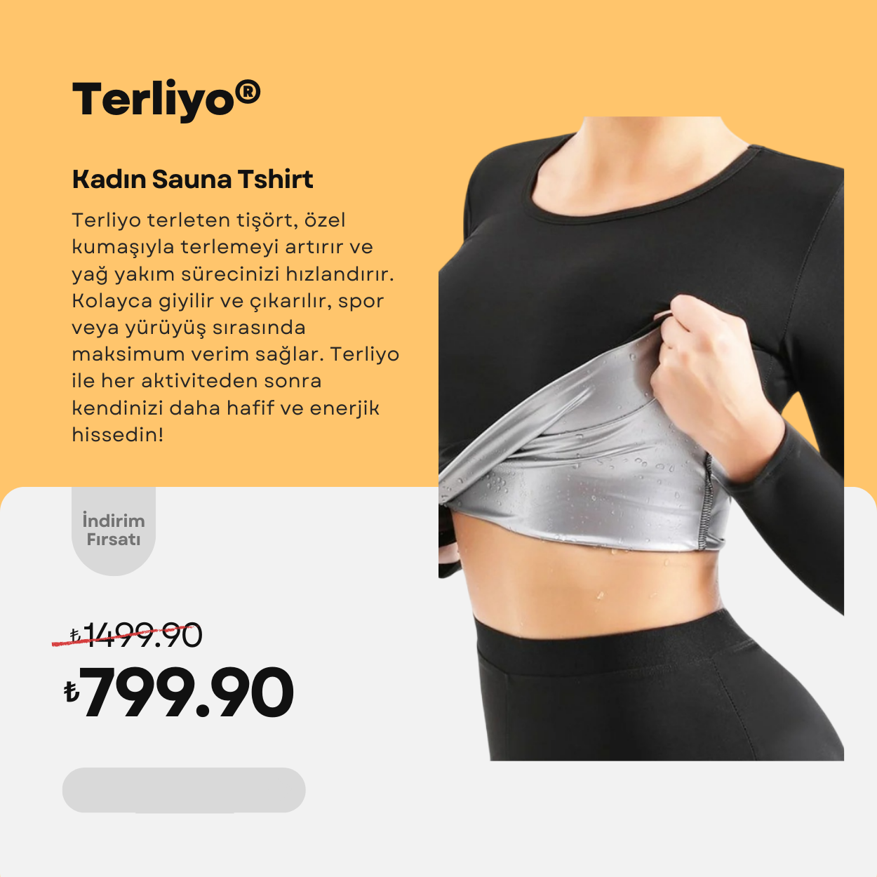 Terliyo Kısa Kollu Sauna T-Shirt