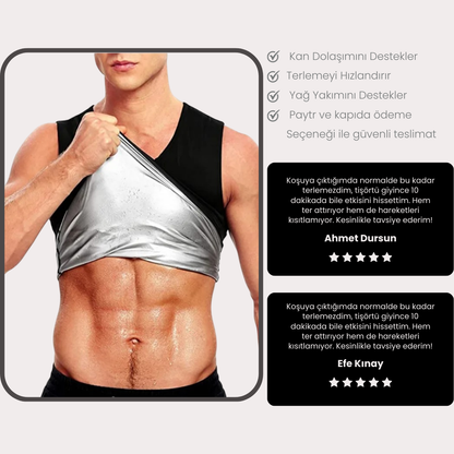 Terliyo Sıfır Kol Sauna Shirt
